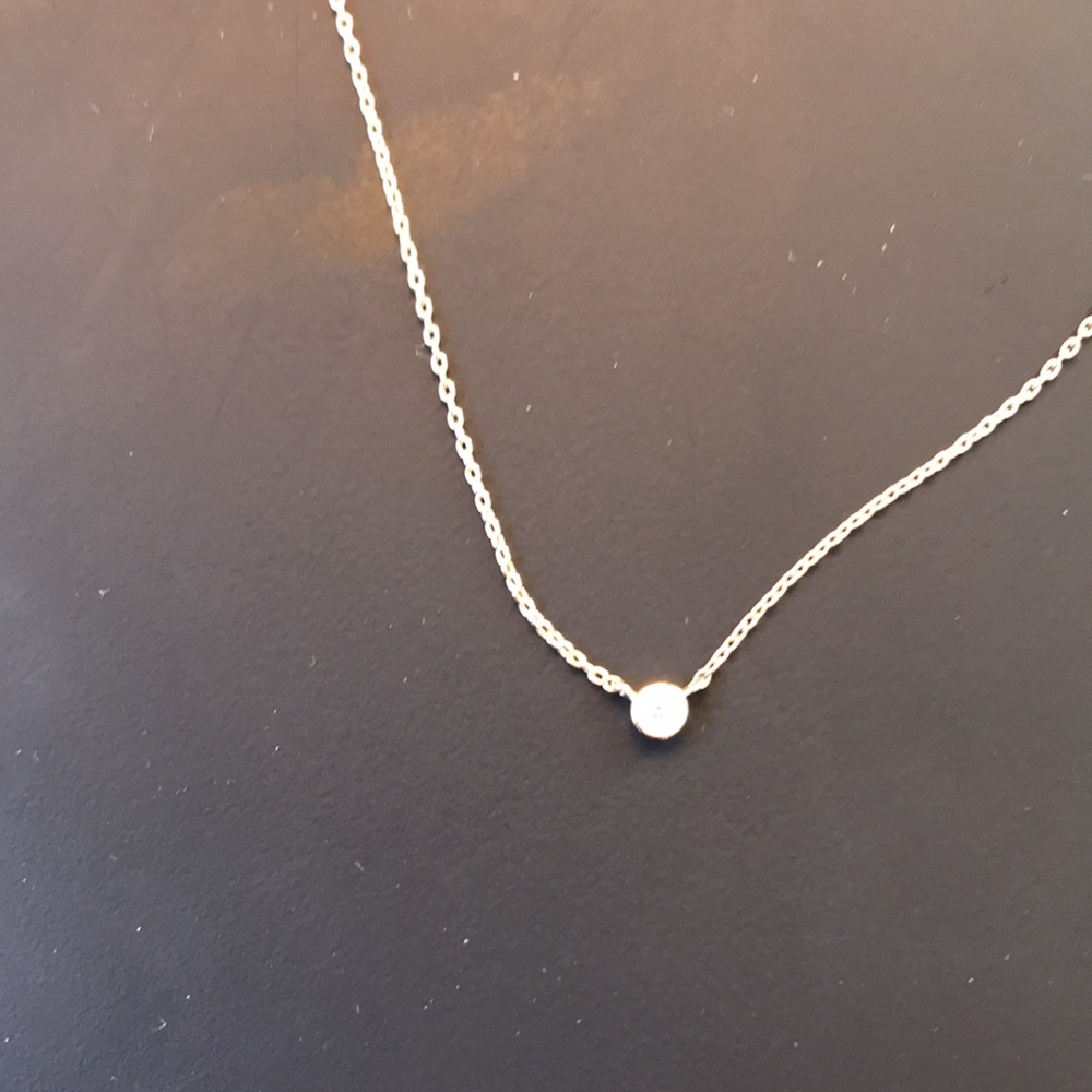 Diamond solitaire necklace